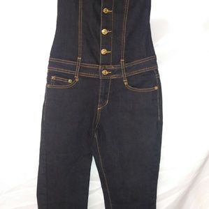 Denim Jumpsuit Strapless by Goodtime Small